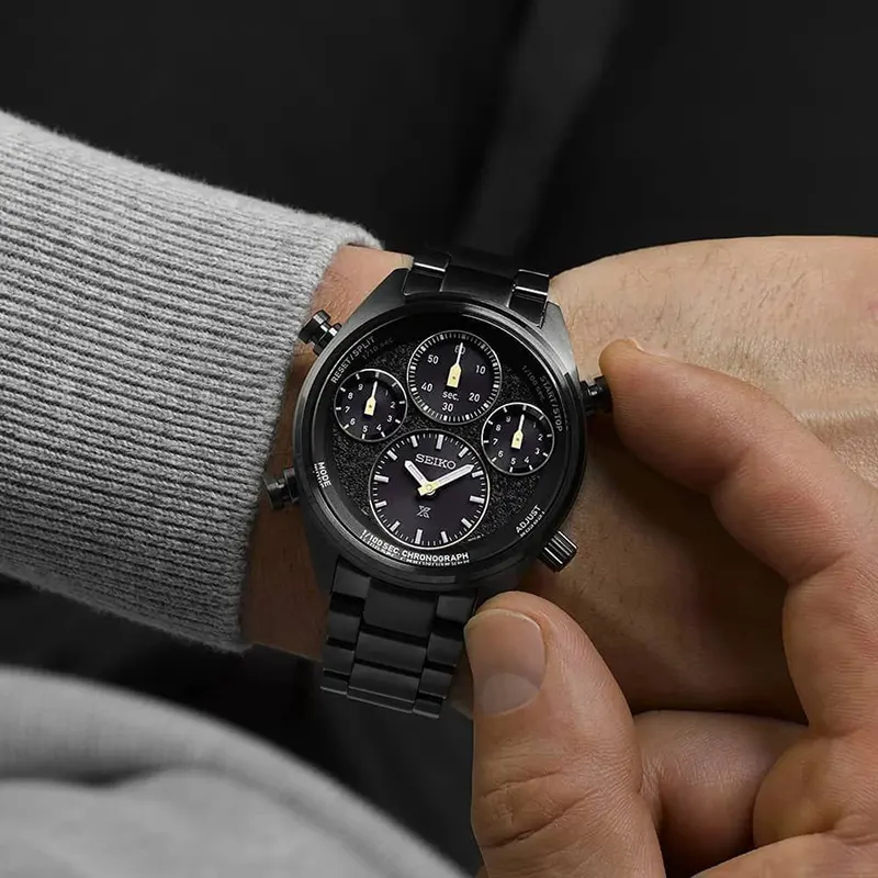 Seiko Prospex Speedtimer Solar Limited Edition Black Men's Watch- SFJ007P1